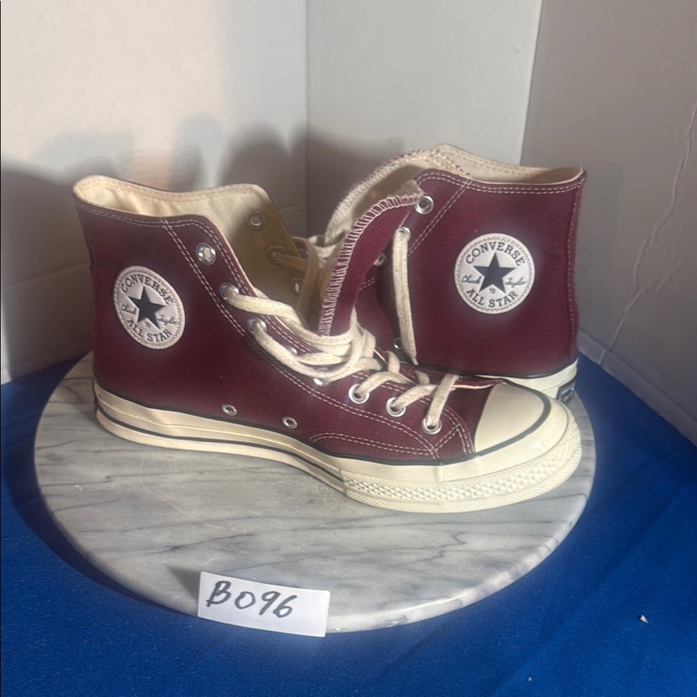 Converse Chuck Taylor Athletic Shoes - Cream and Burgundy - Picture 4 of 11